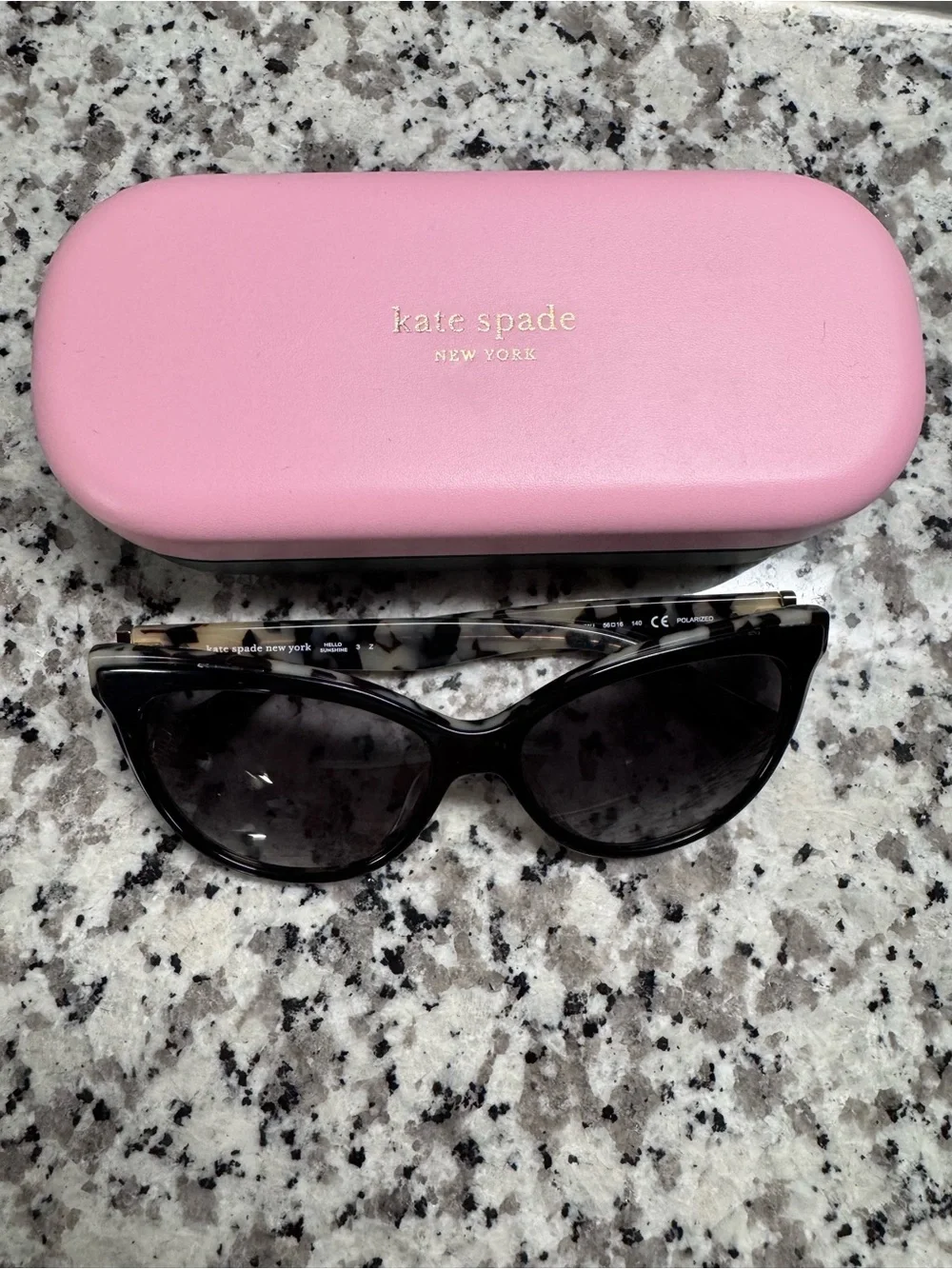 kate spade Black Cat-Eye Sunglasses with Gradient Lenses